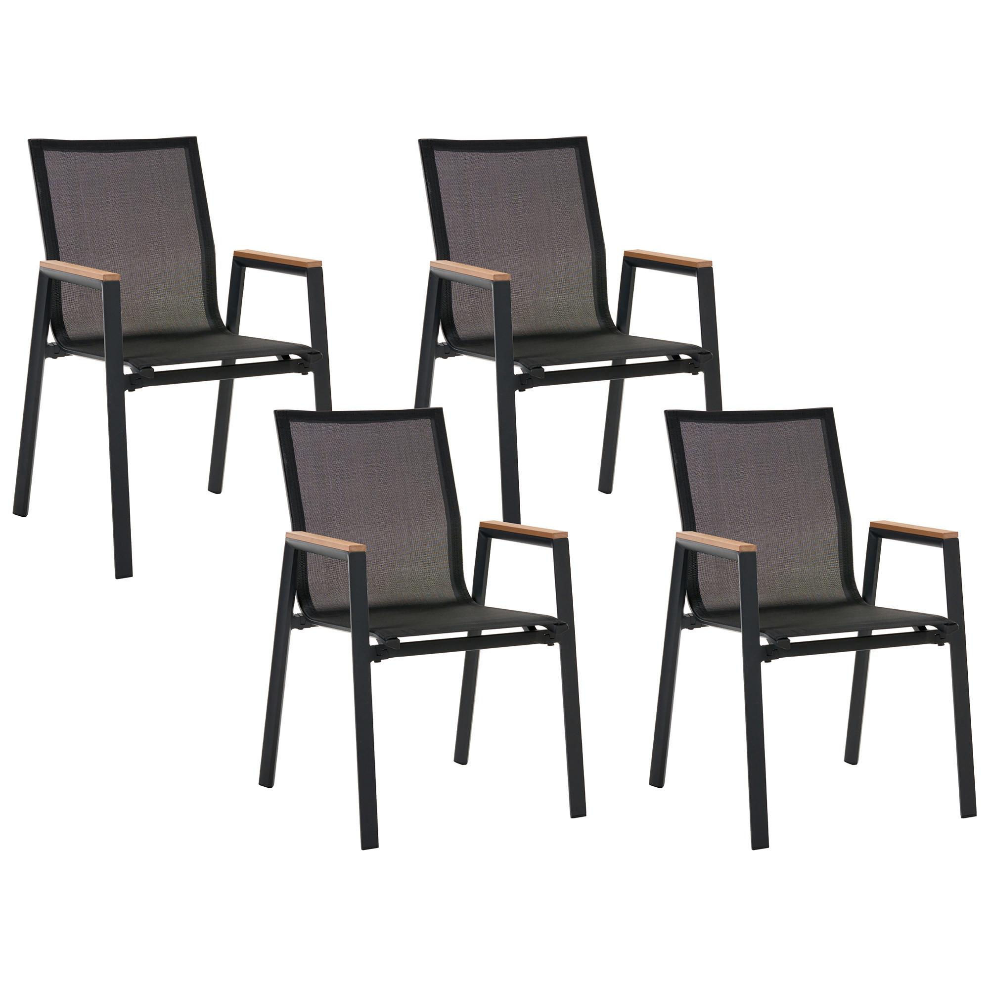 wohnli-moebel-suche-800001321752 Wohnli Möbelsuche - GARTENSTUHL 4er-Set Schwarz Tiano