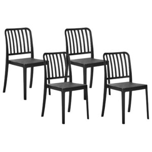 Wohnli Möbelsuche - GARTENSTUHL 4er-Set Schwarz Sersale