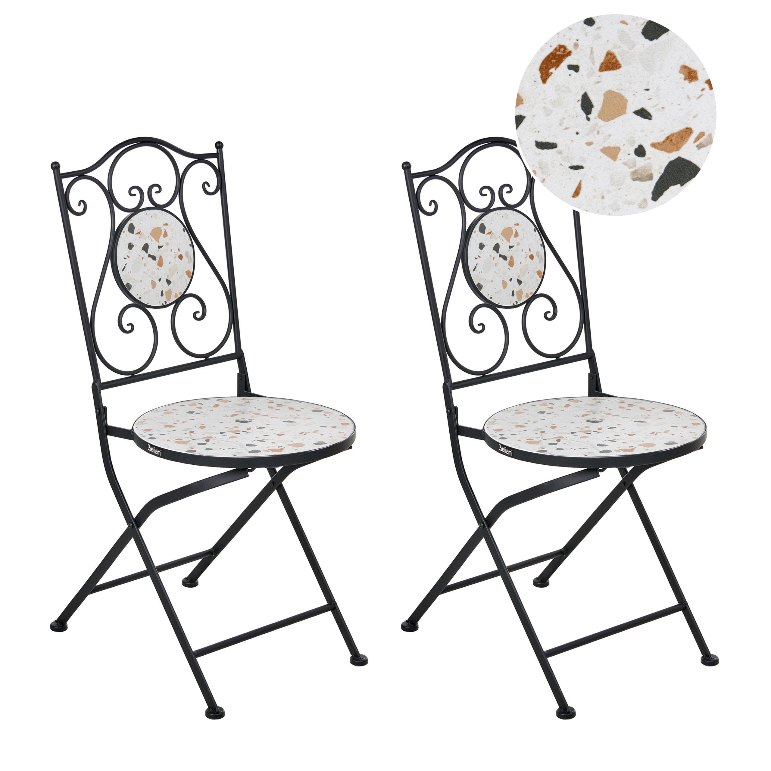 wohnli-moebel-suche-800001321760 Wohnli Möbelsuche - GARTENSTUHL 2er-Set Terrazzo Weiß Artena