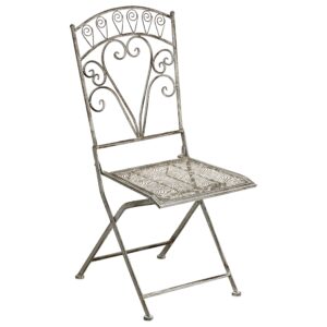 wohnli-moebel-suche-800001321761-1 GARTENSTUHL 2er-Set Grau Nurra Metall Beliani Garten & Outdoor > Gartenmöbel > Gartenstühle Grau