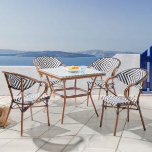 wohnli-moebel-suche-800001321764-1 GARTENSTUHL 4er-Set Dunkelbraun Caspri Kunststoff Beliani Garten & Outdoor > Gartenmöbel > Gartenstühle Schwarz