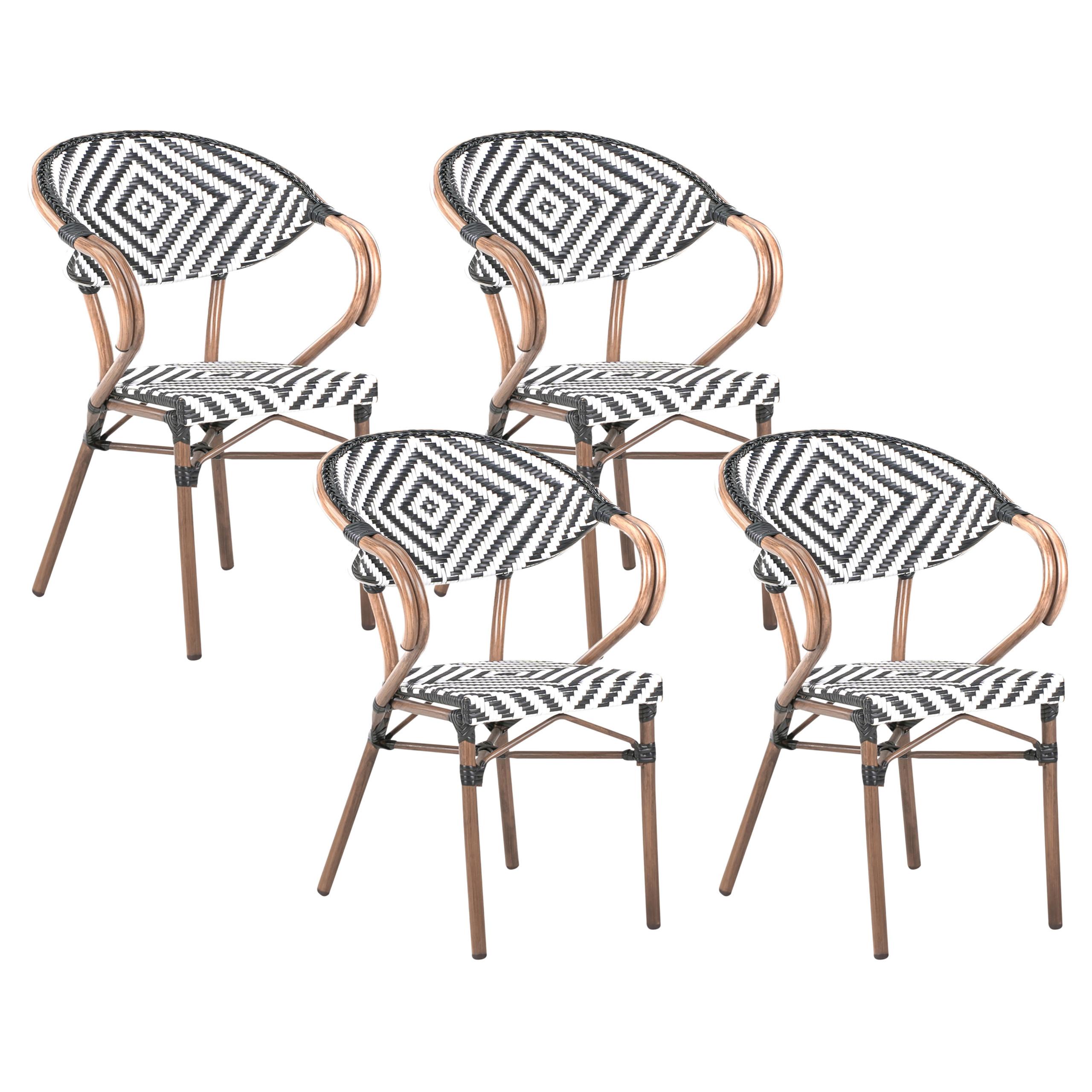 Wohnli Möbelsuche - GARTENSTUHL 4er-Set Dunkelbraun Caspri