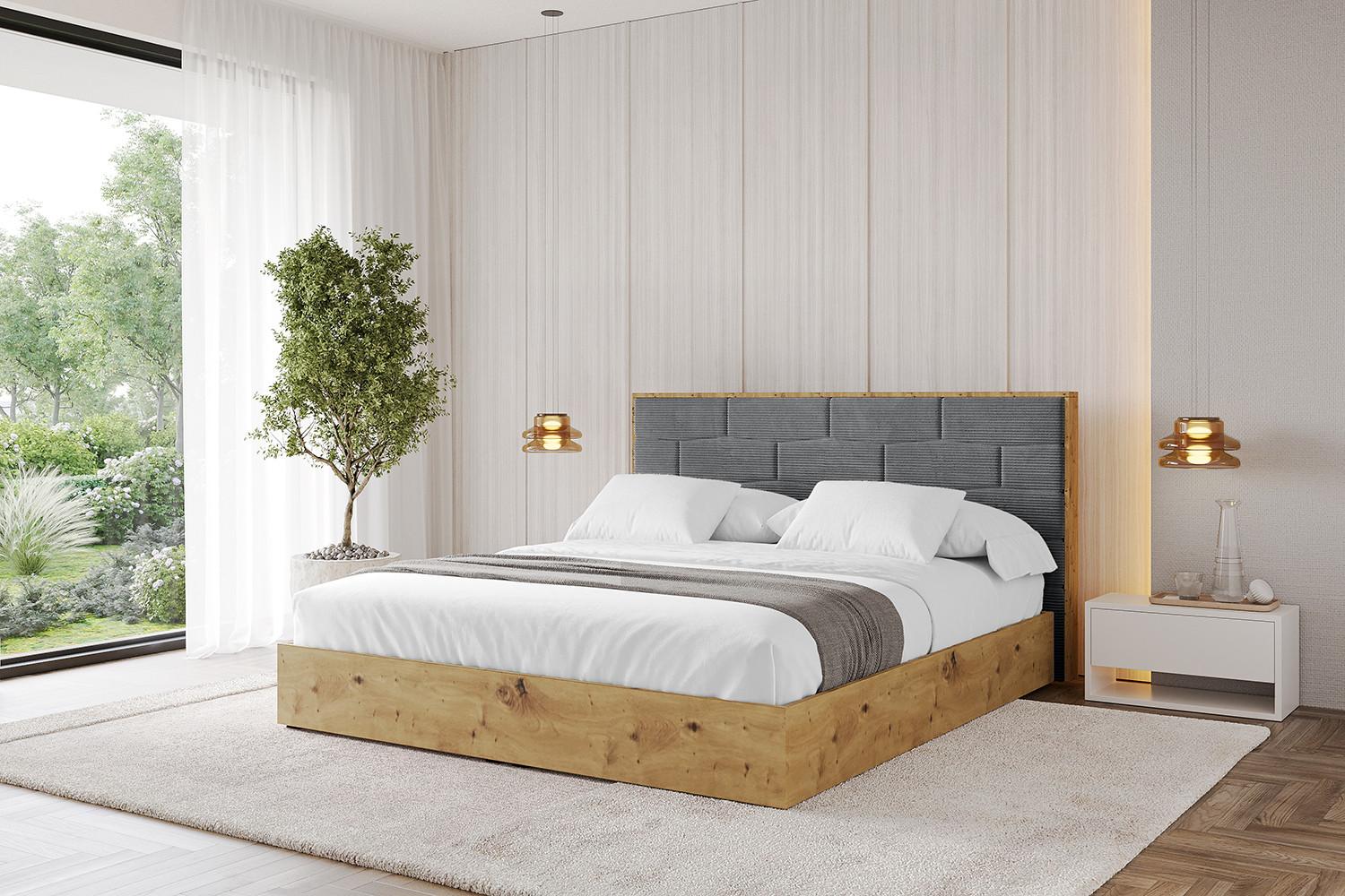 Boxbett ohne Matratze - ENZO8 160x200 Dunkelgrau