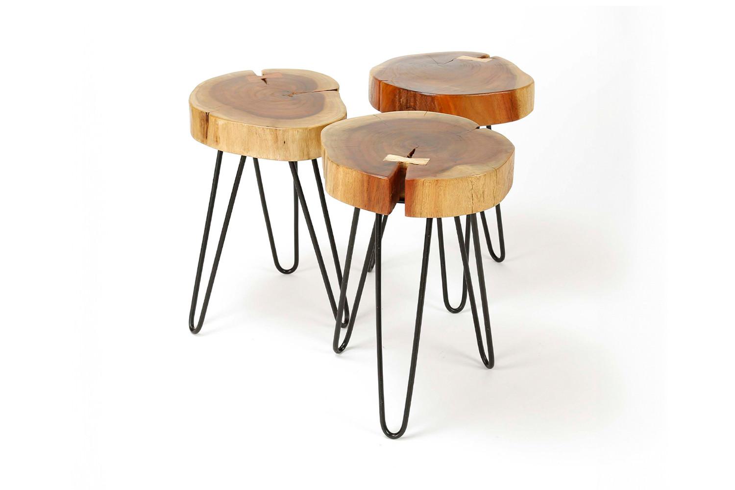 wohnli-moebel-suche-800001325793-1 BEISTELLTISCH VIVOSSA 2ER SET Braun Akazie Holz KAWOLA Möbel > Tische > Beistelltische Braun