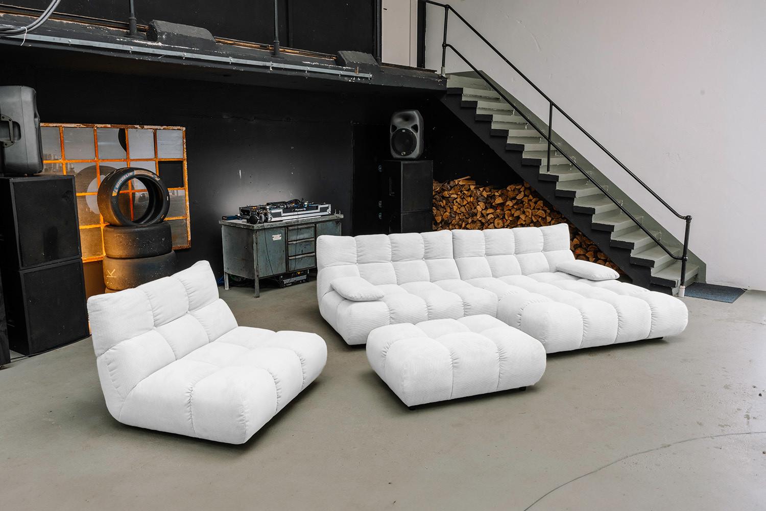 wohnli-moebel-suche-800001325828-1 HOCKERBANK VIVIEN Weiß Cord Textil KAWOLA Möbel > Sessel > Hocker Weiß