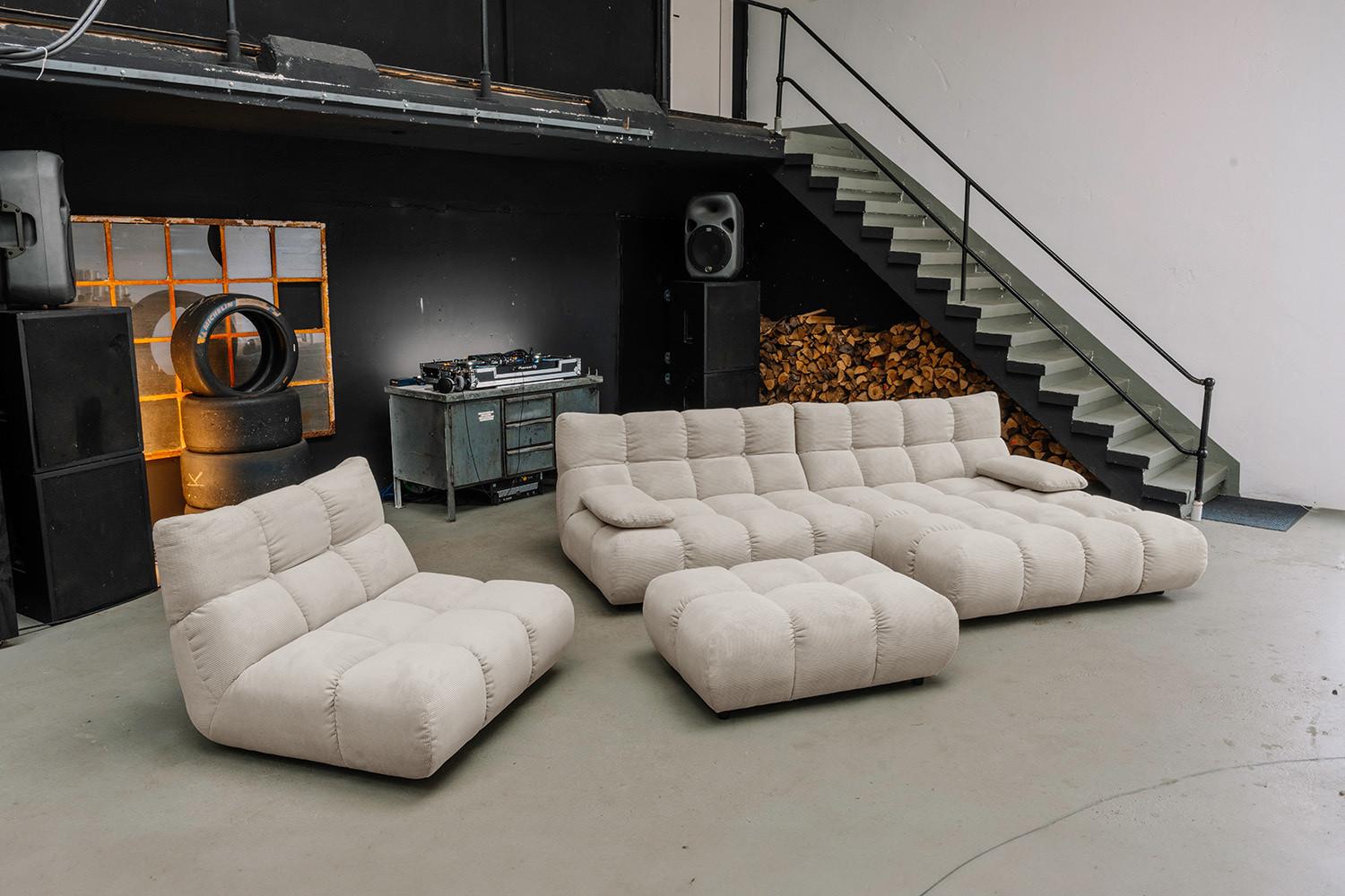 wohnli-moebel-suche-800001325830-1 HOCKERBANK VIVIEN Beige Cord Textil KAWOLA Möbel > Sessel > Hocker Beige