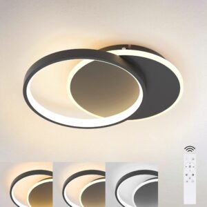 wohnli-moebel-suche-800001325987-1 LED-DECKENLEUCHTE Gemini 41/30/6 cm Deckenlampe Metall ZMH Lampen & Leuchten > LED-Leuchten > LED-Deckenleuchten Schwarz