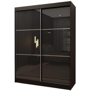wohnli-moebel-suche-800001327084 Wohnli Möbelsuche - SCHWEBETÜRENSCHRANK VITALE 160/216/61 cm 2-türig Schwarz