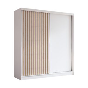 wohnli-moebel-suche-800001327158 Wohnli Möbelsuche - SCHWEBETÜRENSCHRANK LAMELLO 200/216/61 cm 2-türig Weiß
