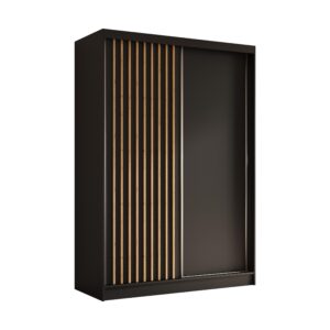 wohnli-moebel-suche-800001327172 Wohnli Möbelsuche - SCHWEBETÜRENSCHRANK LAMELLO 150/216/61 cm 2-türig Schwarz