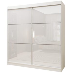 Wohnli Möbelsuche - SCHWEBETÜRENSCHRANK VITALE 200/216/61 cm 2-türig Weiß