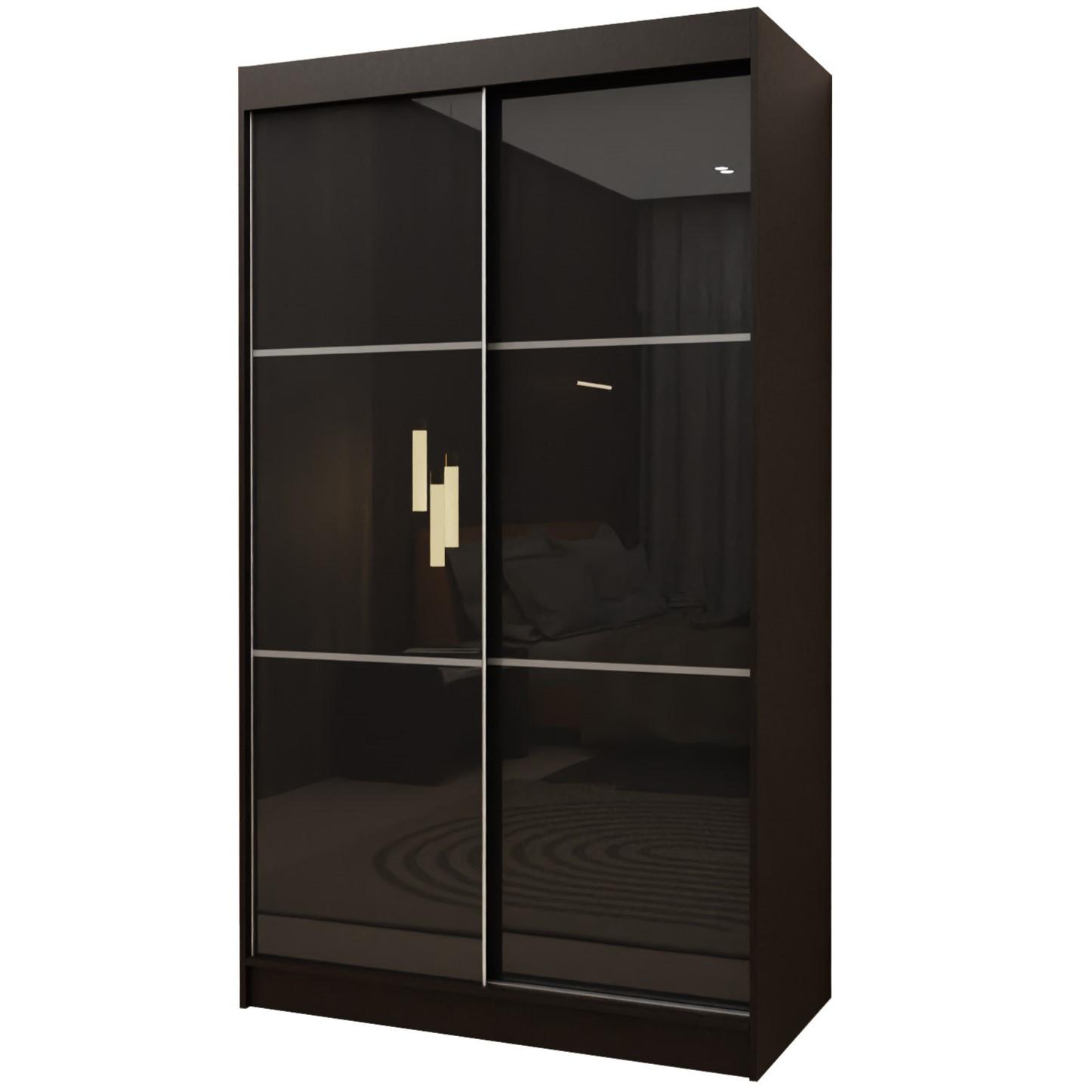 wohnli-moebel-suche-800001327236 Wohnli Möbelsuche - SCHWEBETÜRENSCHRANK VITALE 120/216/61 cm 2-türig Schwarz