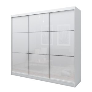 Wohnli Möbelsuche - SCHWEBETÜRENSCHRANK VITALE 240/216/61 cm 3-türig Weiß