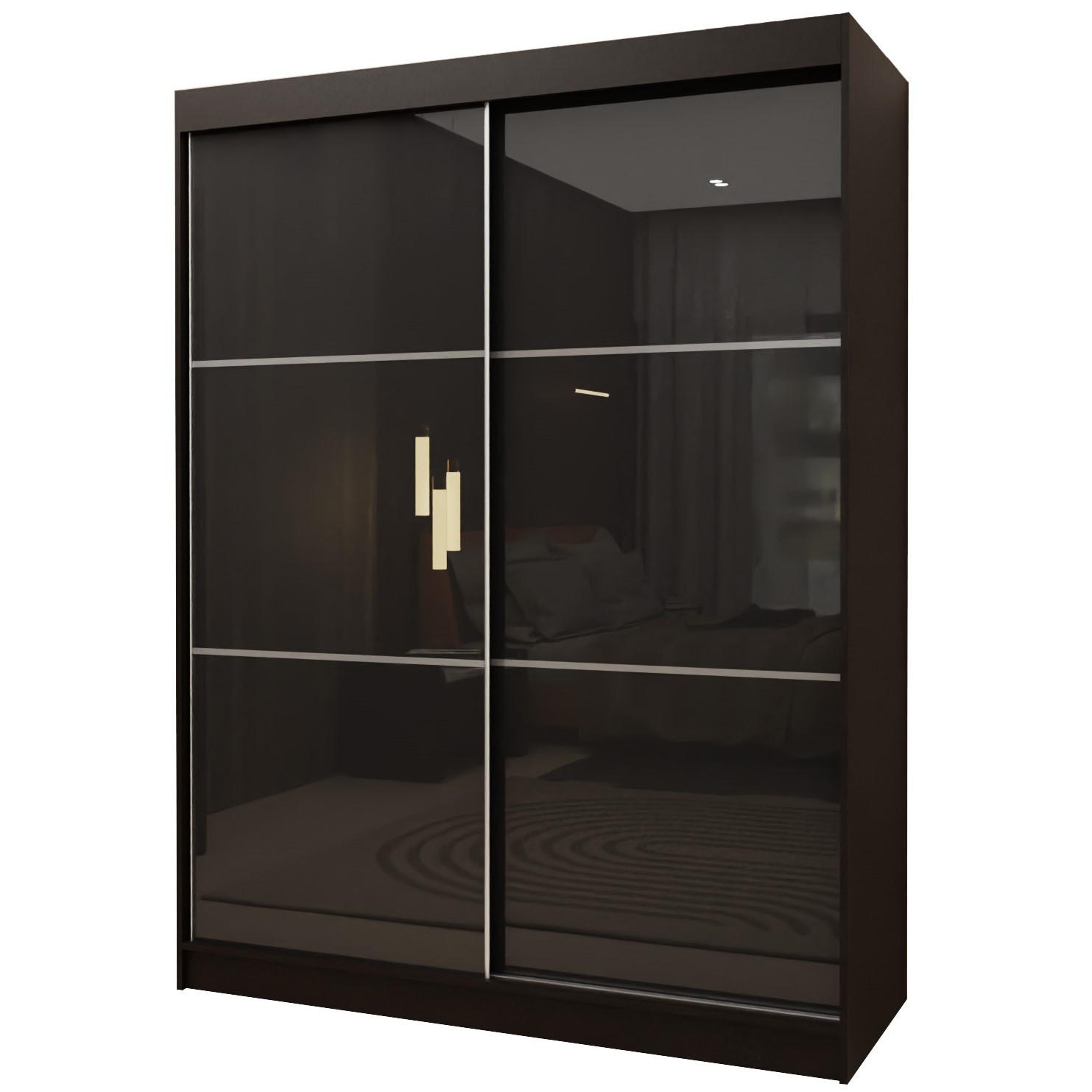 wohnli-moebel-suche-800001327293 Wohnli Möbelsuche - SCHWEBETÜRENSCHRANK VITALE 150/216/61 cm 2-türig Schwarz