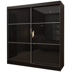 wohnli-moebel-suche-800001327313 Wohnli Möbelsuche - SCHWEBETÜRENSCHRANK VITALE 200/216/61 cm 2-türig Schwarz