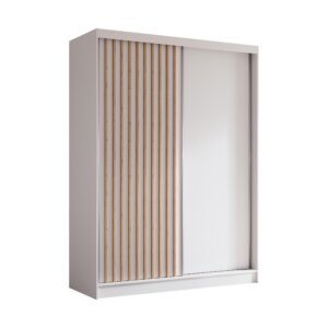 wohnli-moebel-suche-800001327346 Wohnli Möbelsuche - SCHWEBETÜRENSCHRANK LAMELLO 160/216/61 cm 2-türig Weiß