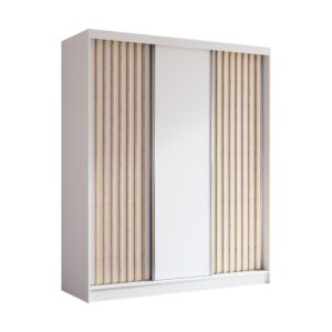 wohnli-moebel-suche-800001327390 Wohnli Möbelsuche - SCHWEBETÜRENSCHRANK LAMELLO 180/216/61 cm 3-türig Weiß