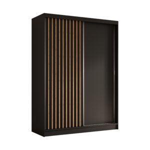 wohnli-moebel-suche-800001327427 Wohnli Möbelsuche - SCHWEBETÜRENSCHRANK LAMELLO 160/216/61 cm 2-türig Schwarz