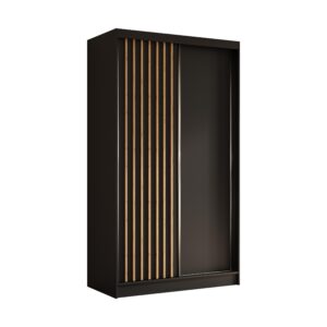 wohnli-moebel-suche-800001327450 Wohnli Möbelsuche - SCHWEBETÜRENSCHRANK LAMELLO 120/216/61 cm 2-türig Schwarz