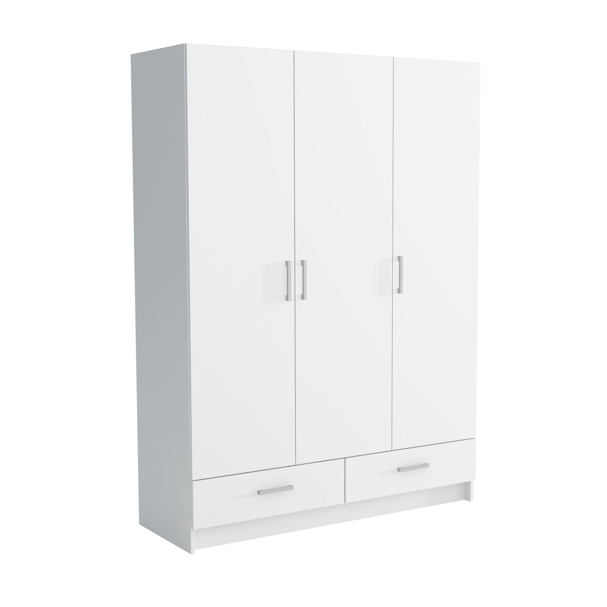 wohnli-moebel-suche-800001327480 Wohnli Möbelsuche - DREHTÜRENSCHRANK PINELLO 144/200/50 cm 3-türig Weiß