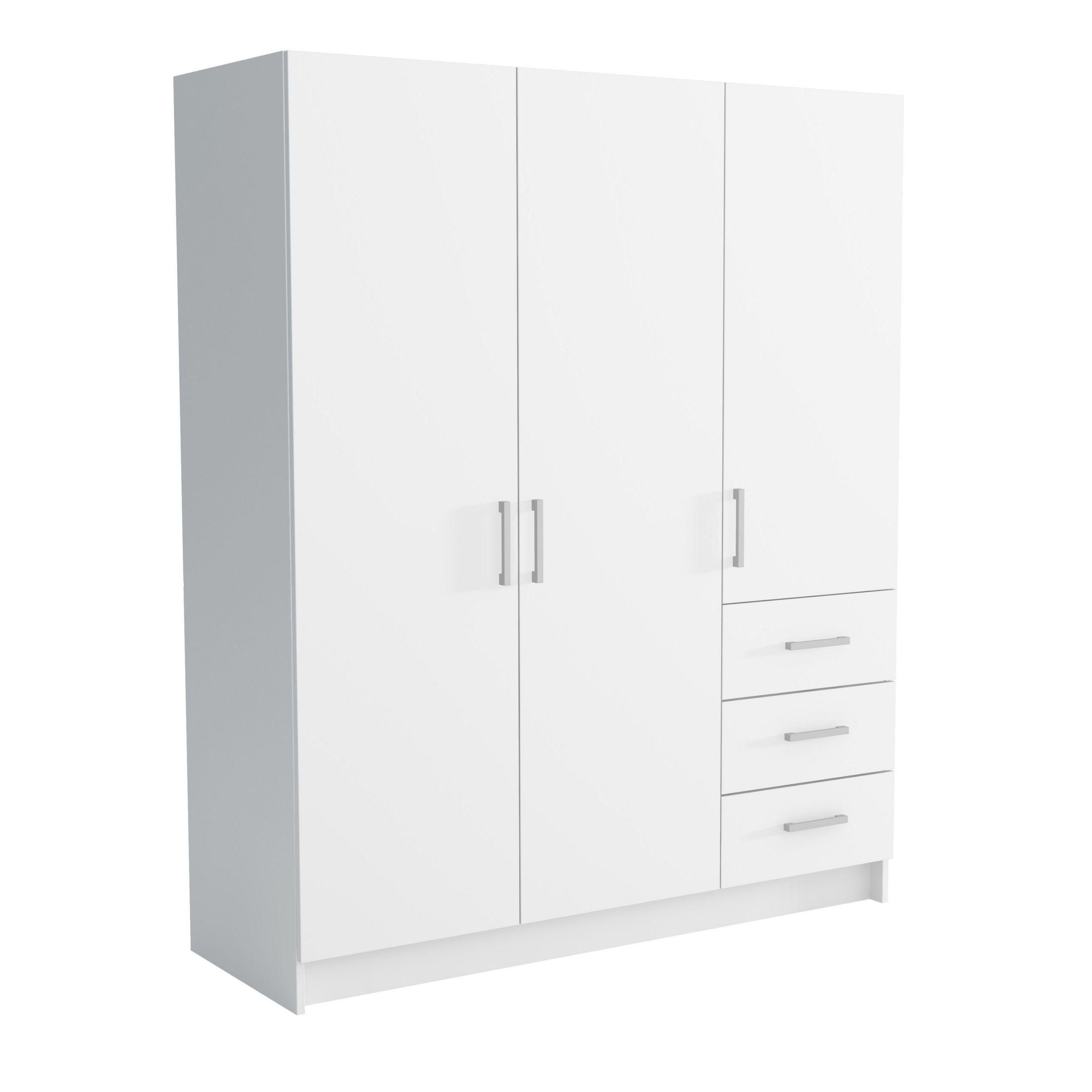 wohnli-moebel-suche-800001327520 Wohnli Möbelsuche - DREHTÜRENSCHRANK PINELLO 144/177/50 cm 3-türig Weiß