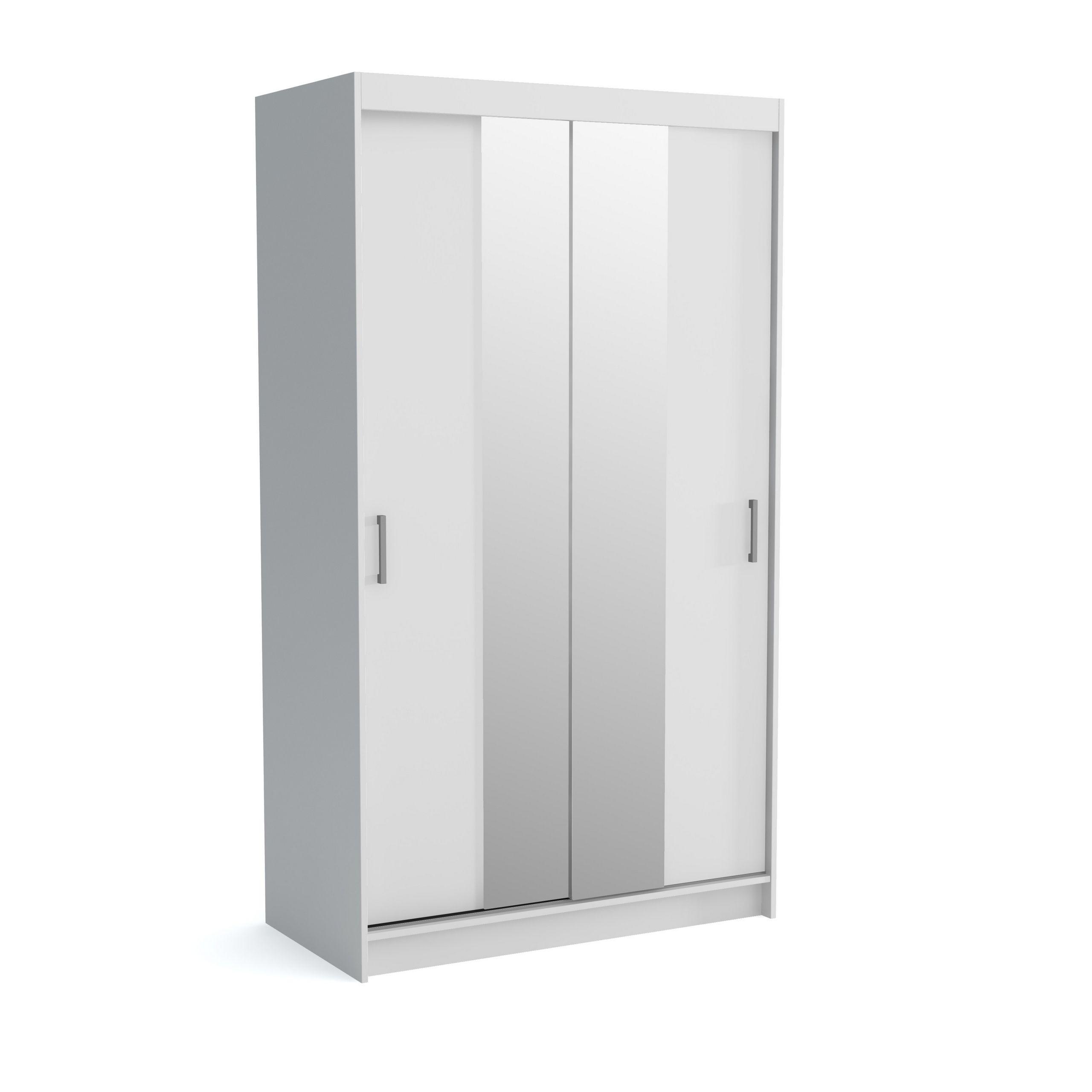wohnli-moebel-suche-800001327598 Wohnli Möbelsuche - SCHWEBETÜRENSCHRANK NICOLA 120/215/60 cm 2-türig Weiß
