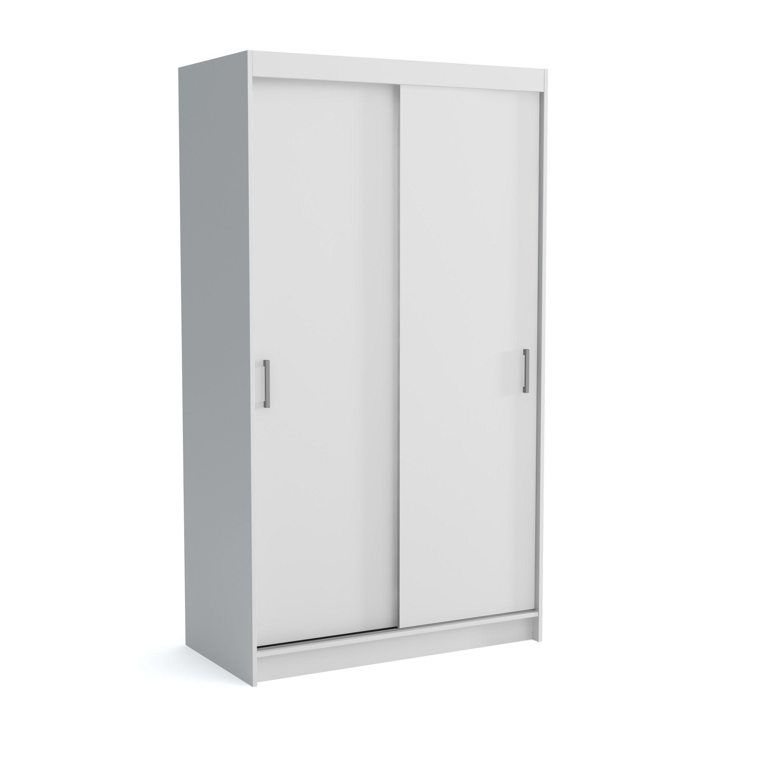 wohnli-moebel-suche-800001327622 Wohnli Möbelsuche - SCHWEBETÜRENSCHRANK NICOLA 120/215/60 cm 2-türig mit Spiegel Weiß