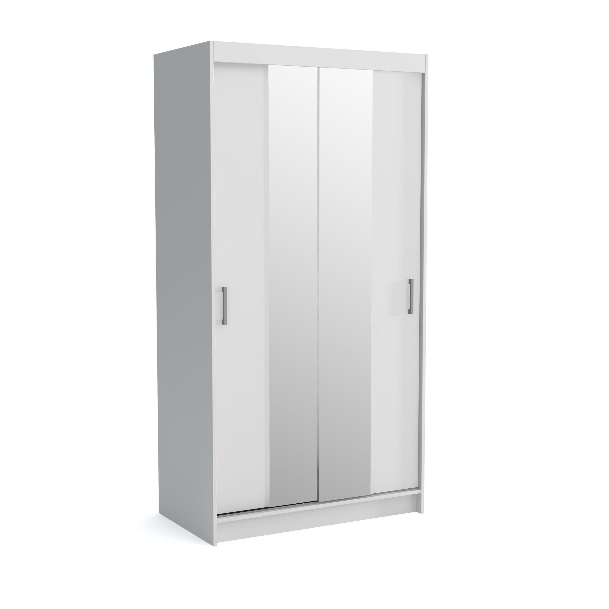 wohnli-moebel-suche-800001327625 Wohnli Möbelsuche - SCHWEBETÜRENSCHRANK NICOLA 110/215/60 cm 2-türig Weiß