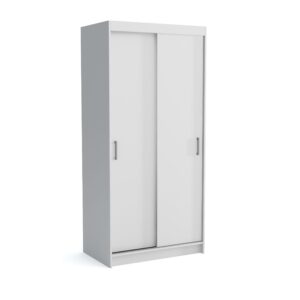 wohnli-moebel-suche-800001327628 Wohnli Möbelsuche - SCHWEBETÜRENSCHRANK NICOLA 100/215/60 cm 2-türig mit Spiegel Weiß