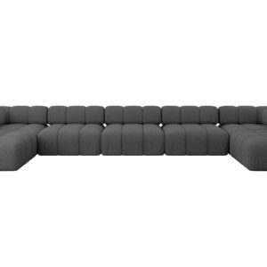 wohnli-moebel-suche-800001327877 Wohnli Möbelsuche - WOHNLANDSCHAFT modulares Sofa Garvo-U3 - 475x190x70 cm Grau Bouclé