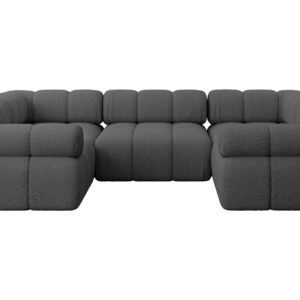 wohnli-moebel-suche-800001327881 Wohnli Möbelsuche - WOHNLANDSCHAFT modulares Sofa Birno-U1 - 285x190x70 cm Grau Bouclé