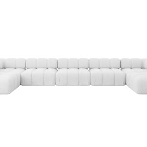 wohnli-moebel-suche-800001327904 Wohnli Möbelsuche - WOHNLANDSCHAFT modulares Sofa Garvo-U3 - 475x190x70 cm Weiß Bouclé