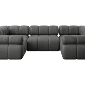 wohnli-moebel-suche-800001327927 Wohnli Möbelsuche - WOHNLANDSCHAFT modulares Sofa Birno-U1 - 285x190x70 cm Dunkelgrau Velours