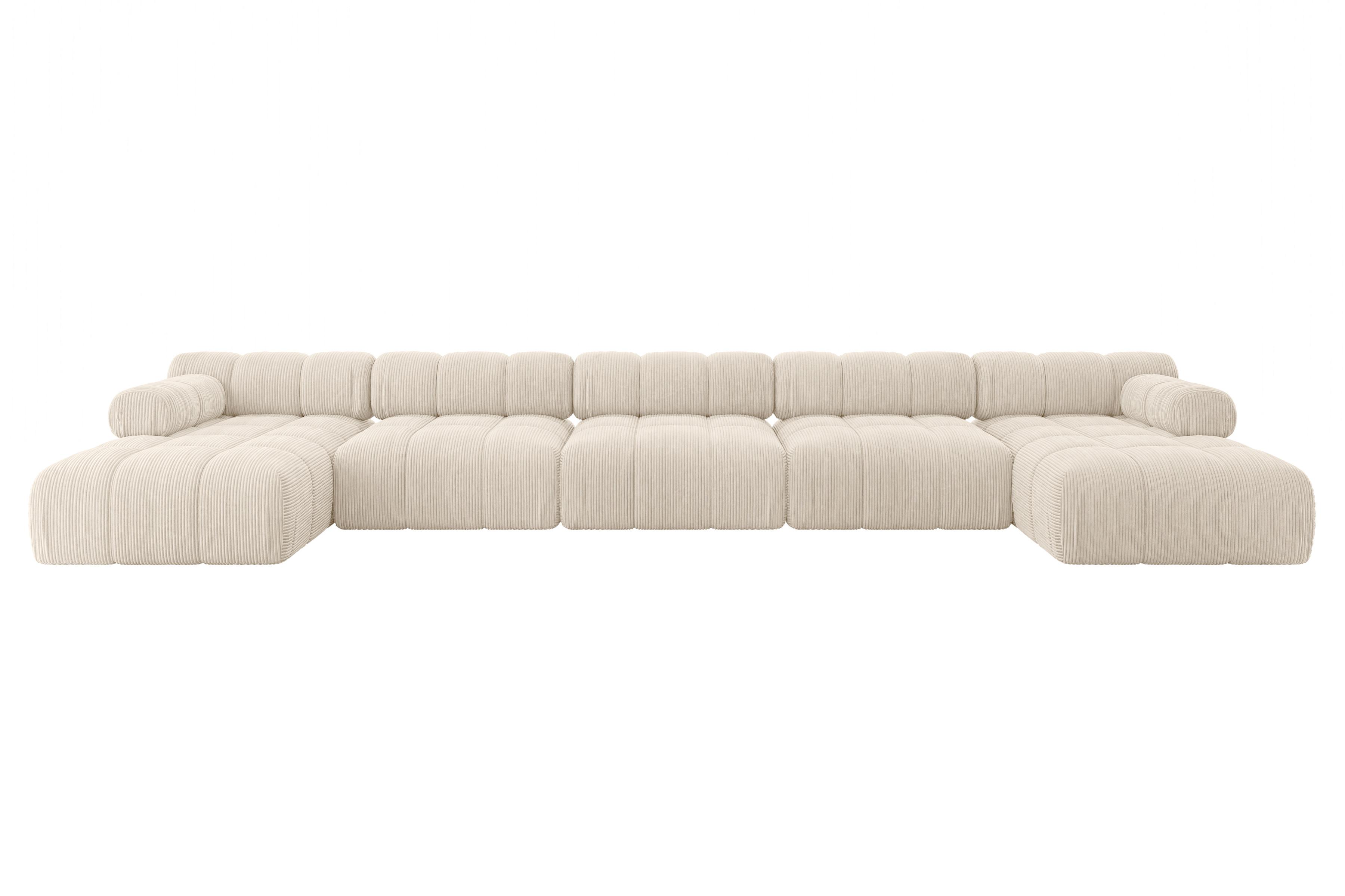 wohnli-moebel-suche-800001327990 Wohnli Möbelsuche - WOHNLANDSCHAFT modulares Sofa Tesso-U3 - 475x160x70 cm Beige Cord