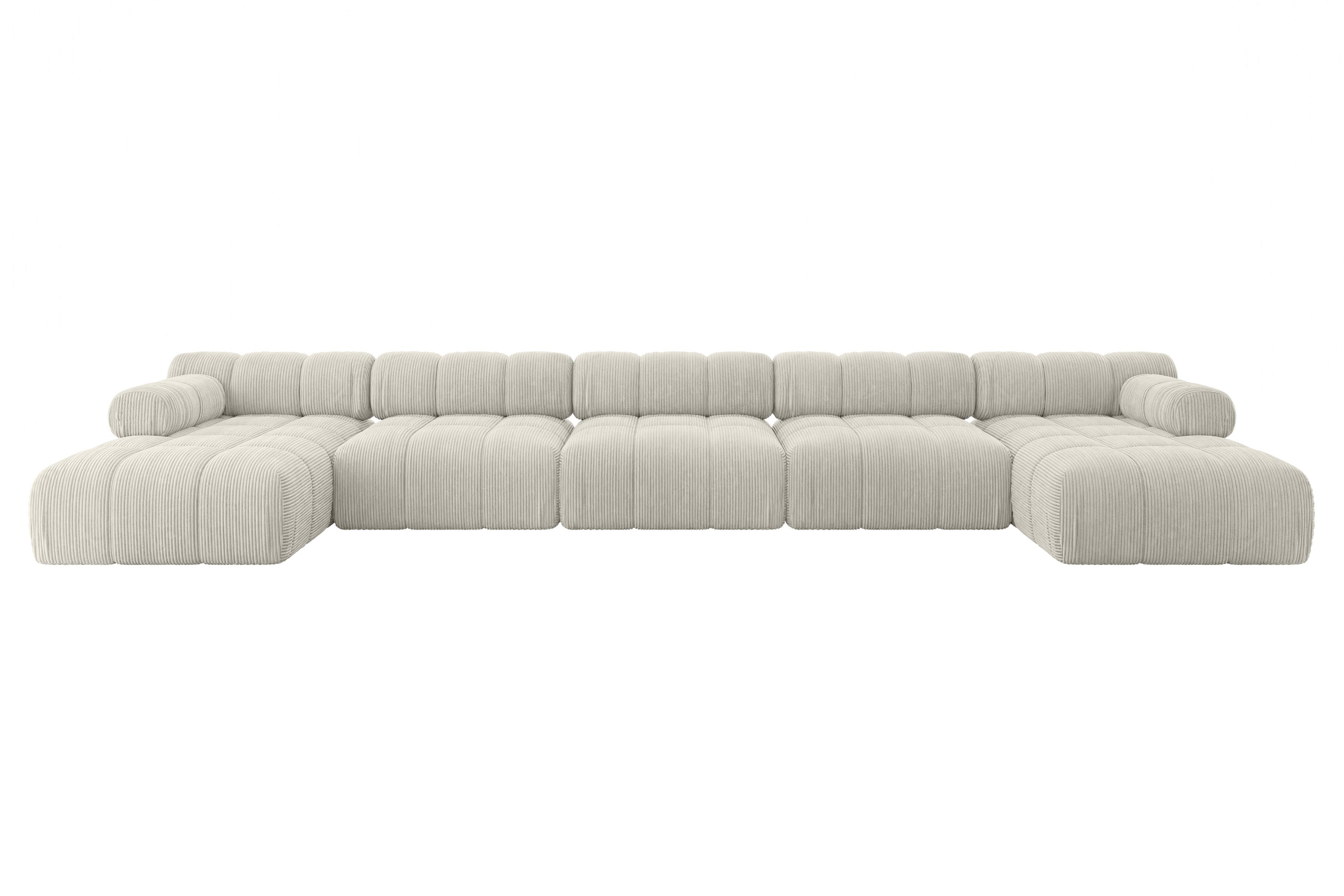 wohnli-moebel-suche-800001327996 Wohnli Möbelsuche - WOHNLANDSCHAFT modulares Sofa Tesso-U3 - 475x160x70 cm Creme Cord