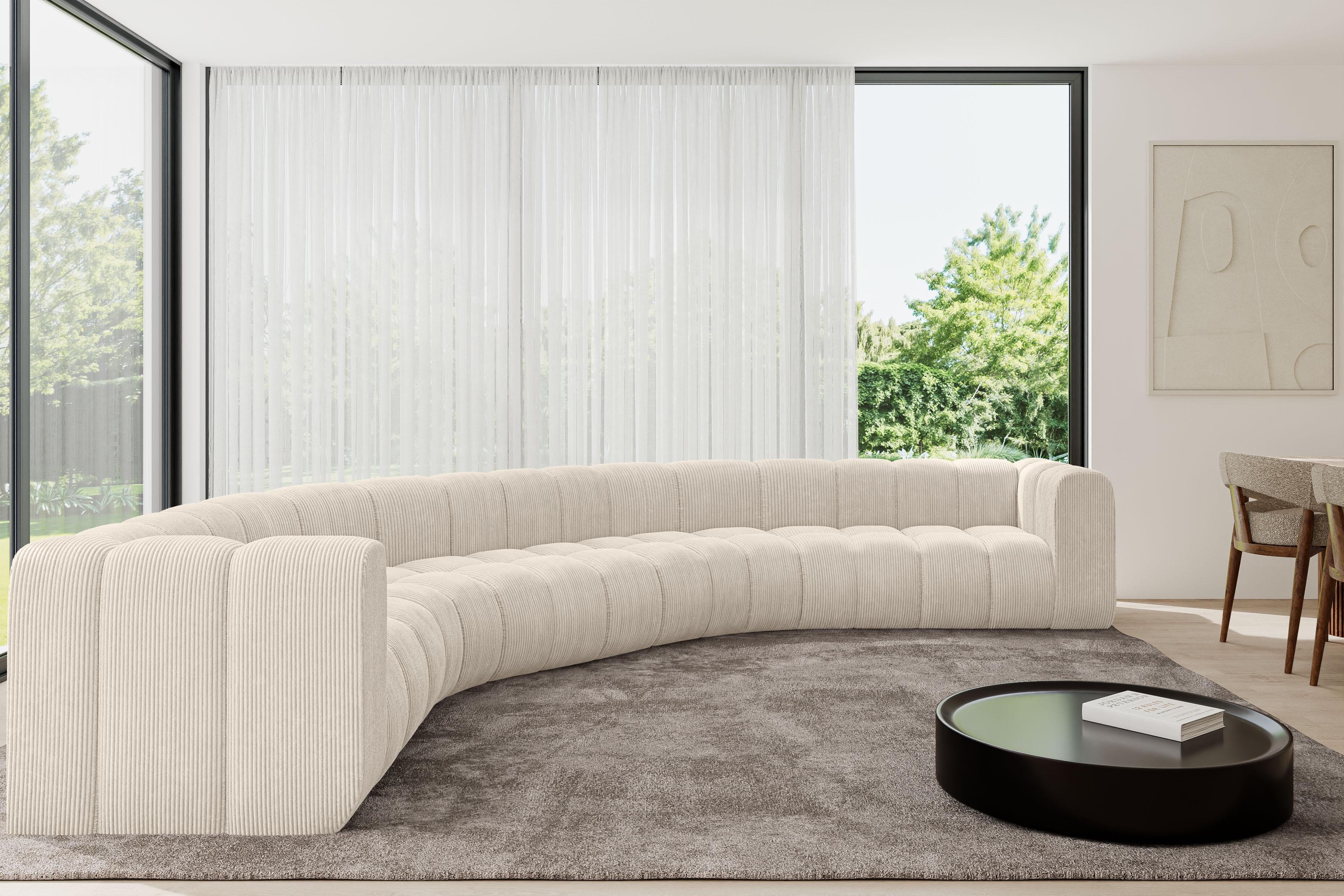 WOHNLANDSCHAFT modulares Sofa Lazro-U1 - 373x373x70 cm Beige Textil ALTDECOR Möbel > Sofas & Couches > Wohnlandschaften > Wohnlandschaften U-Form Beige