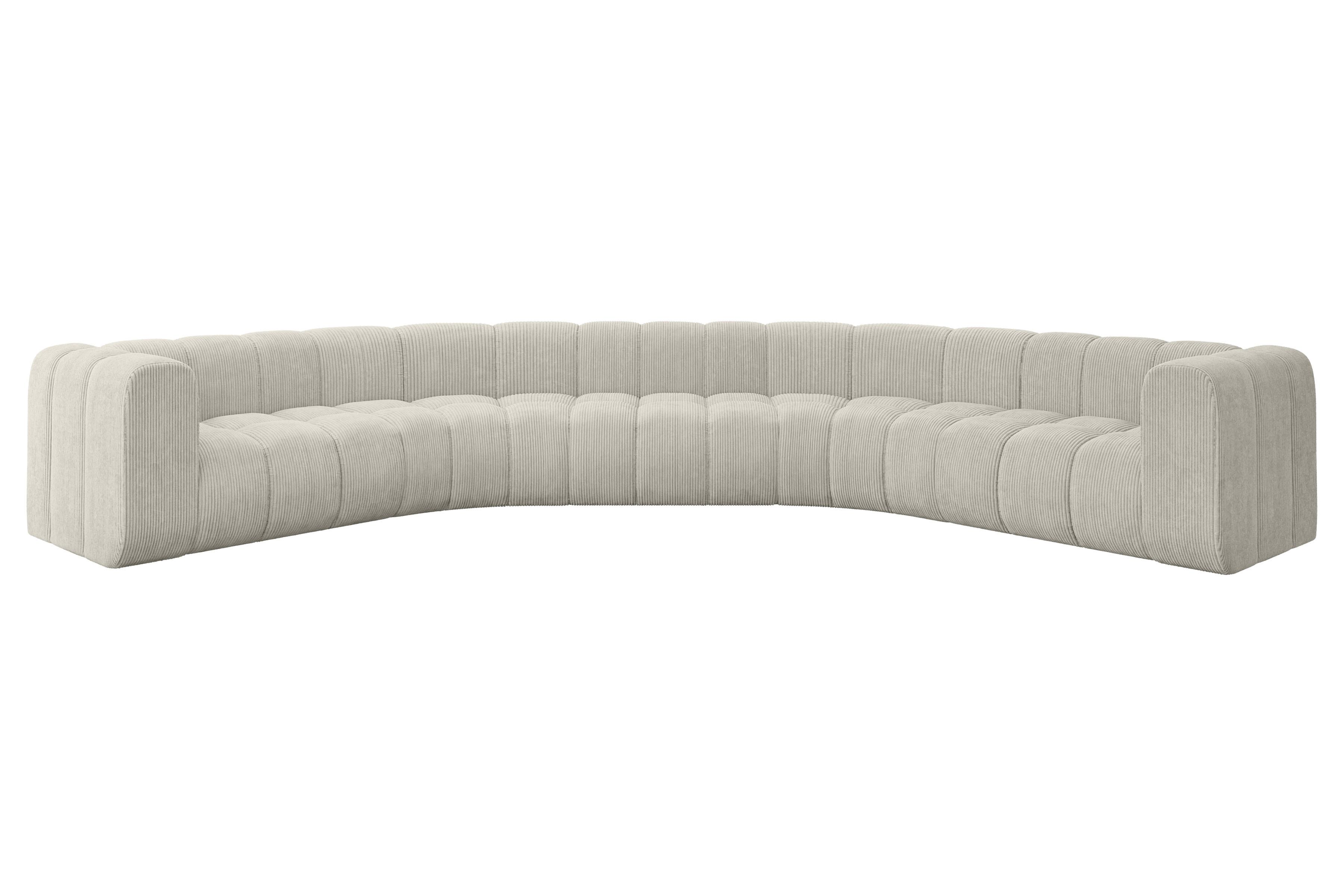 wohnli-moebel-suche-800001328014 Wohnli Möbelsuche - WOHNLANDSCHAFT modulares Sofa Lazro-U1 - 373x373x70 cm Creme