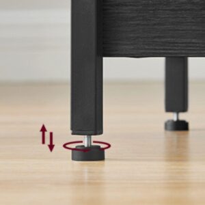 wohnli-moebel-suche-800001328096-1 BEISTELLTISCH mit 2 Schubladen - H60 cm Holzwerkstoff Calicosy Möbel > Tische > Beistelltische Schwarz