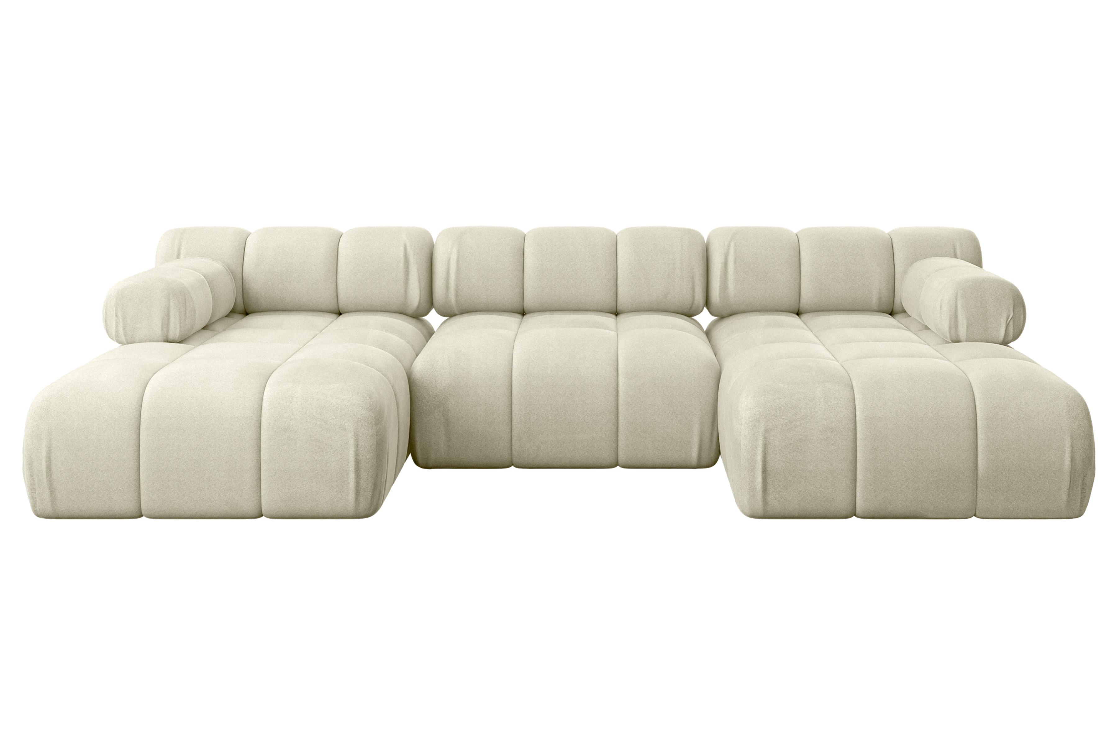 wohnli-moebel-suche-800001328115 Wohnli Möbelsuche - WOHNLANDSCHAFT modulares Sofa Tesso-U1 - 285x160x70 cm Beige Velours