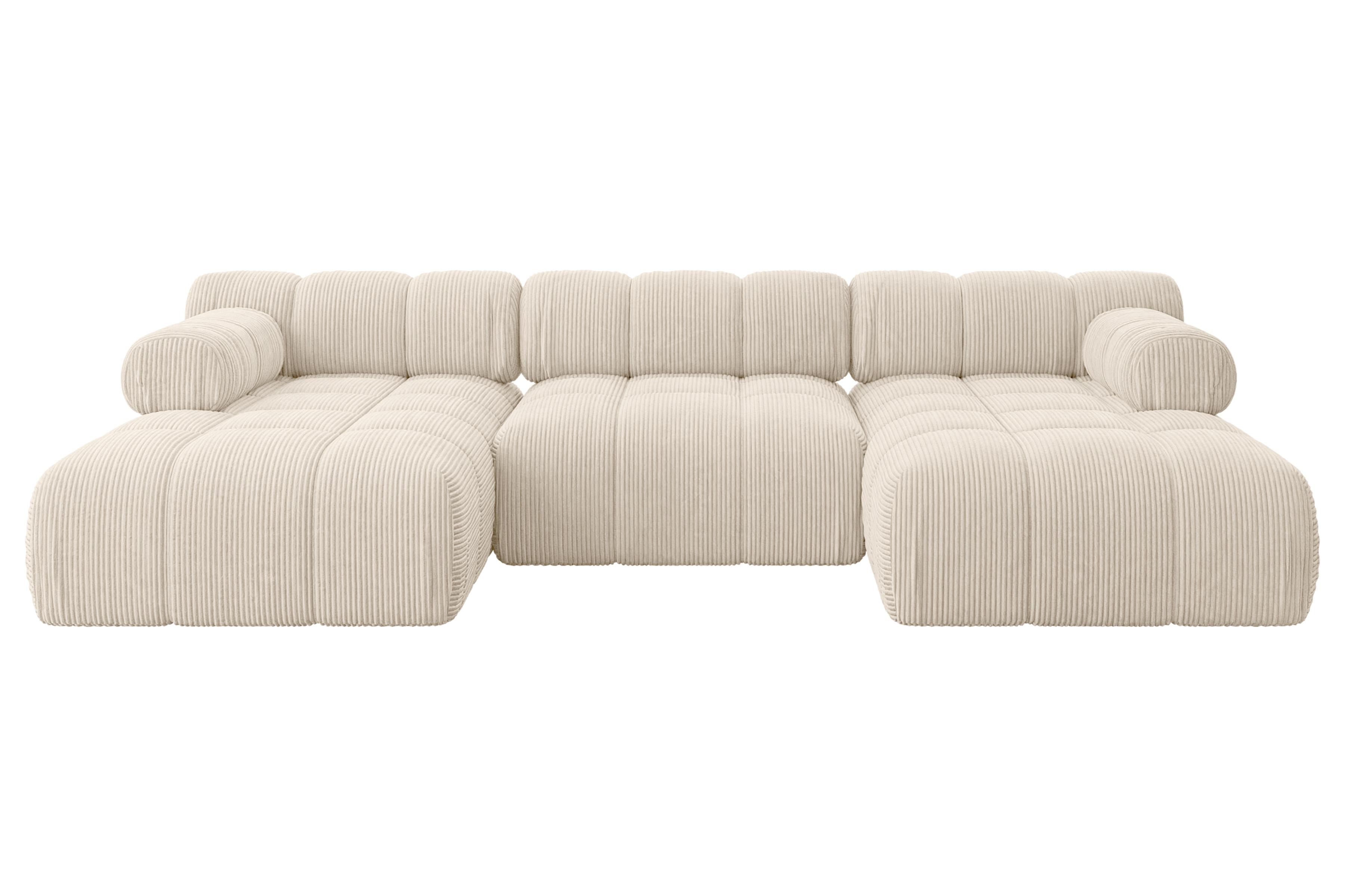 wohnli-moebel-suche-800001328117 Wohnli Möbelsuche - WOHNLANDSCHAFT modulares Sofa Tesso-U1 - 285x160x70 cm Beige Cord