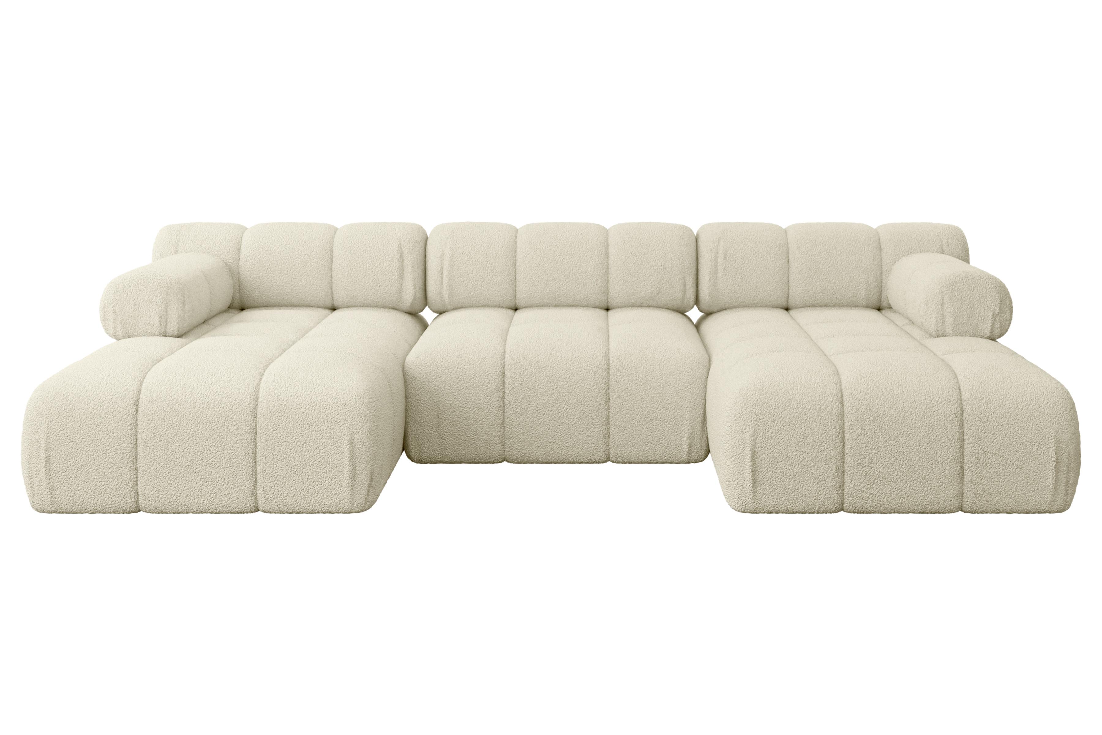 wohnli-moebel-suche-800001328118 Wohnli Möbelsuche - WOHNLANDSCHAFT modulares Sofa Tesso-U1 - 285x160x70 cm Beige Bouclé