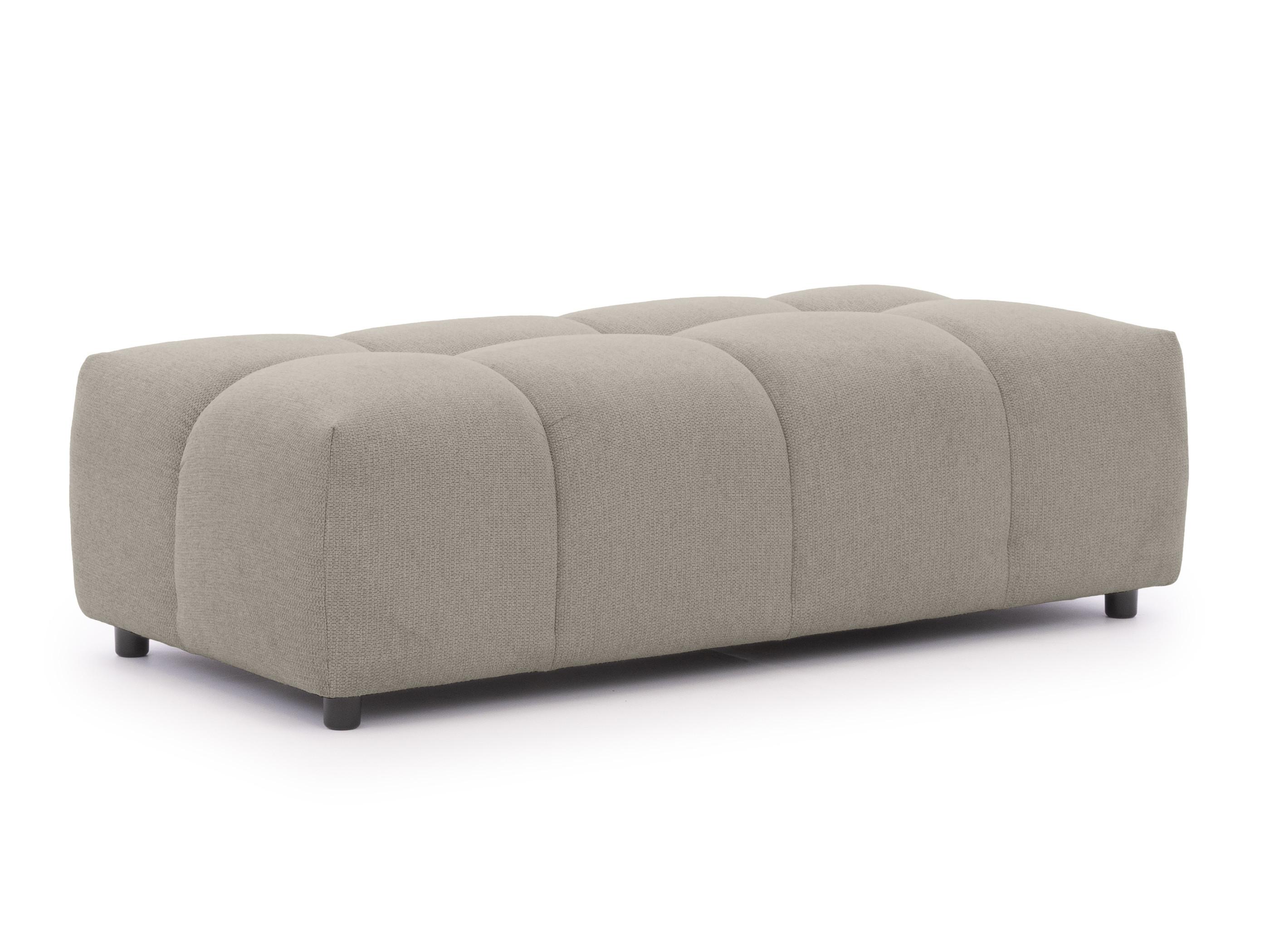 Wohnli Möbelsuche - HOCKER Bubble mit Sitzfläche in Bubble-Optik aus weichem Taupe Strukturstoff mit schöner Sitzkomfort