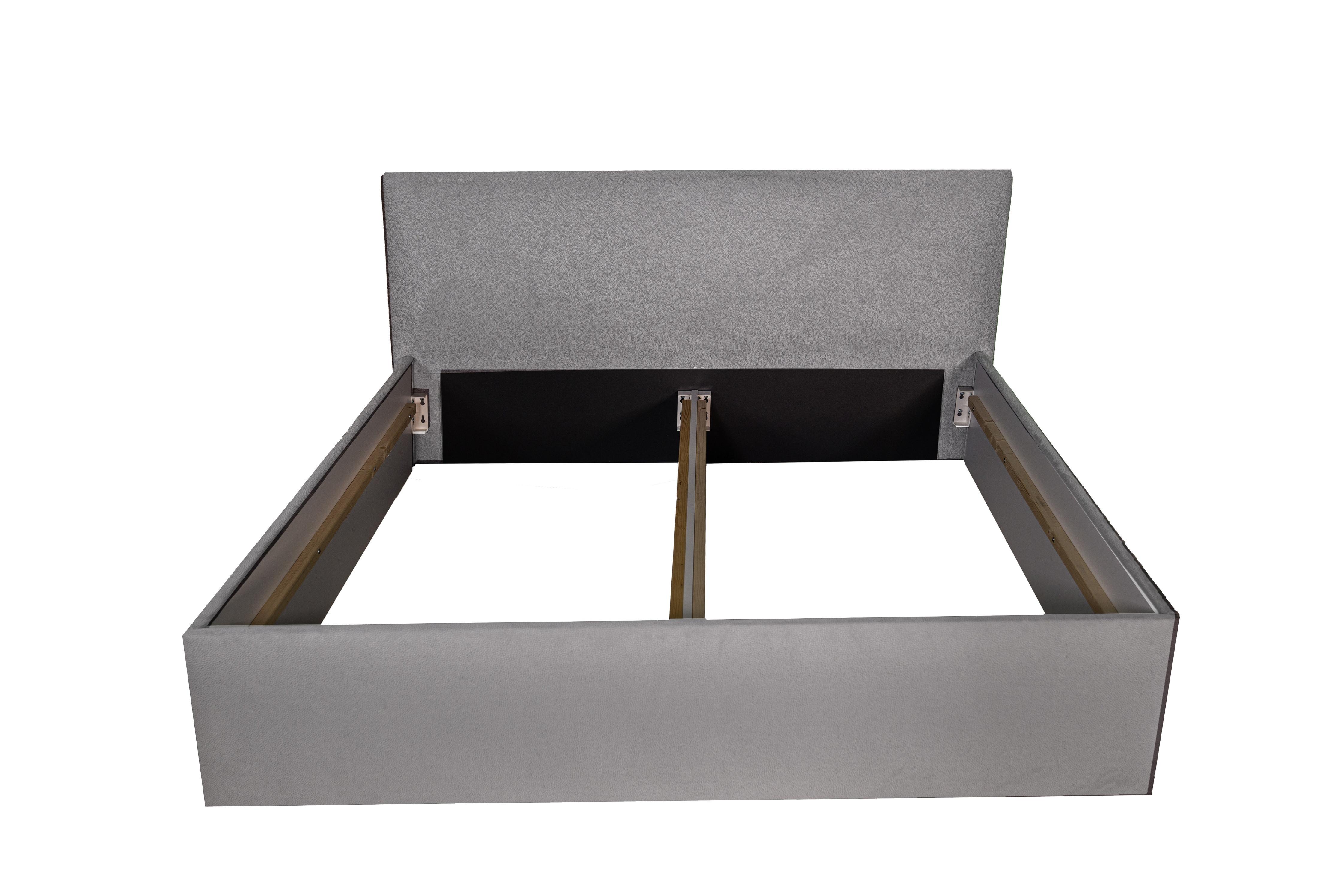wohnli-moebel-suche-800001332544 Wohnli Möbelsuche - POLSTERBETT bali Grau 180 x 200 x 40 cm Bettkasten Mit hochwertiger Matratze H3 (bis 120 kg) und Lattenrost