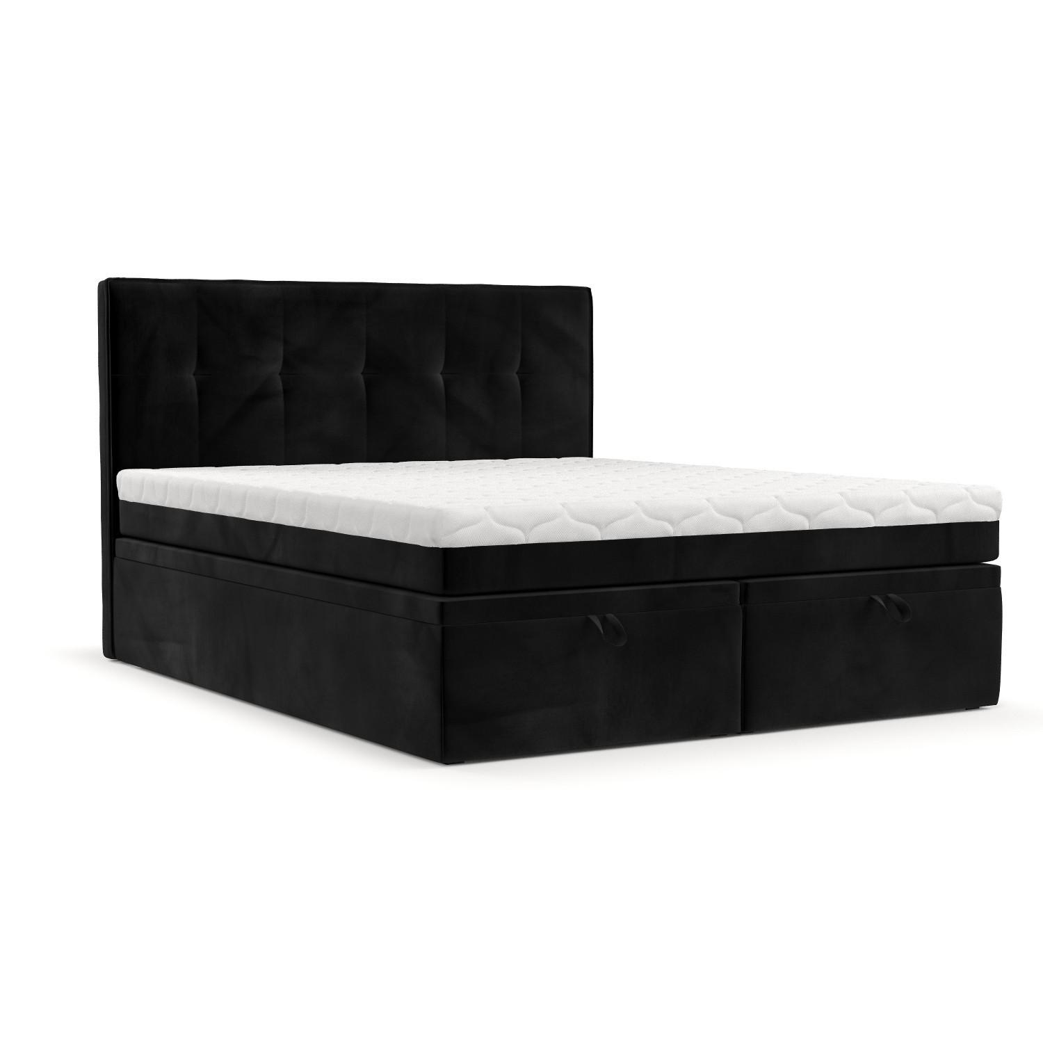 Wohnli Möbelsuche - BOXBETT Arivo 140/200 cm Schwarz im Kronos Stoff