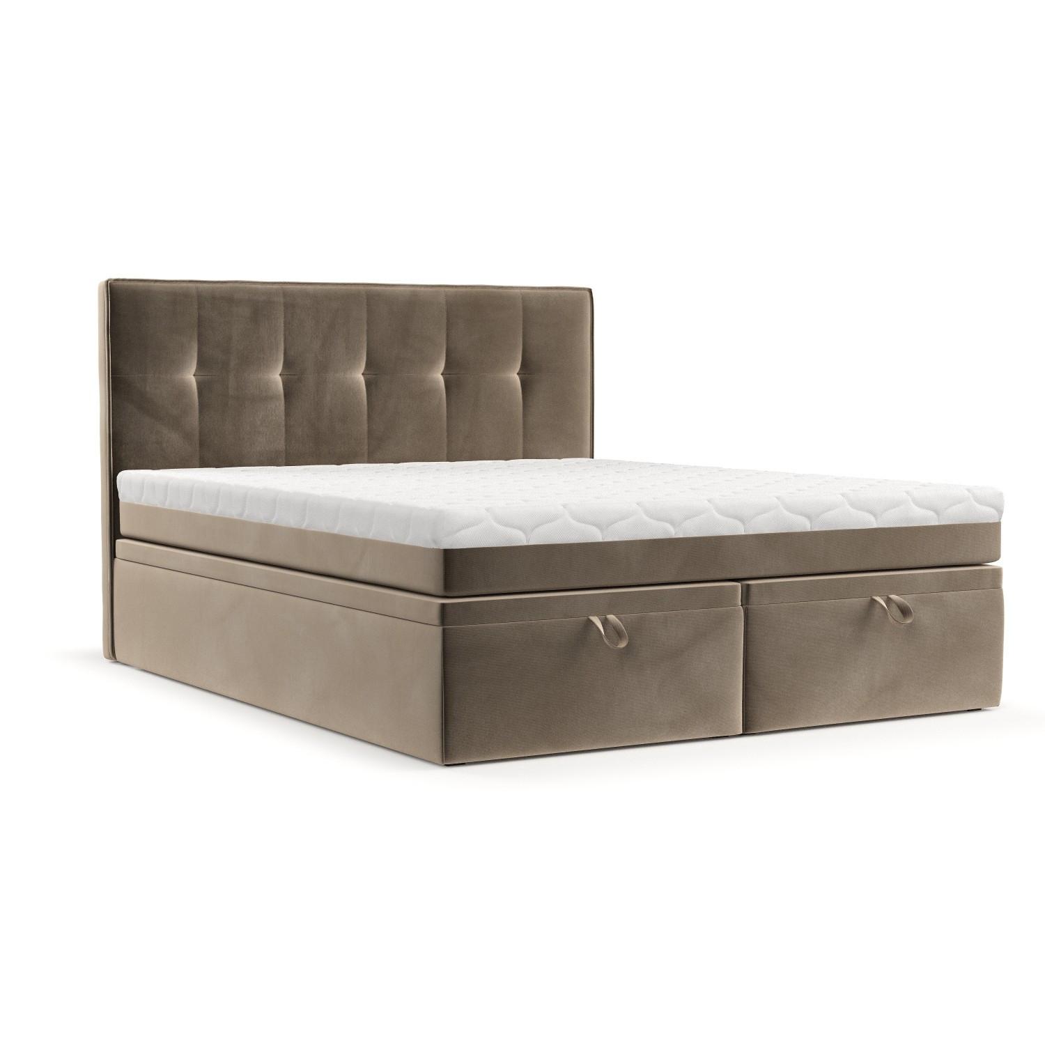 Wohnli Möbelsuche - BOXBETT Arivo 140/200 cm Taupe im Paros Stoff