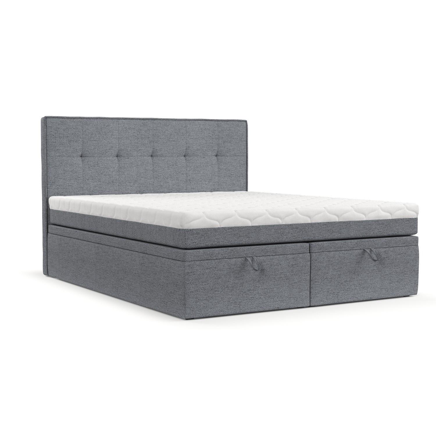 Wohnli Möbelsuche - BOXBETT Arivo 160/200 cm Grau im Neve Stoff