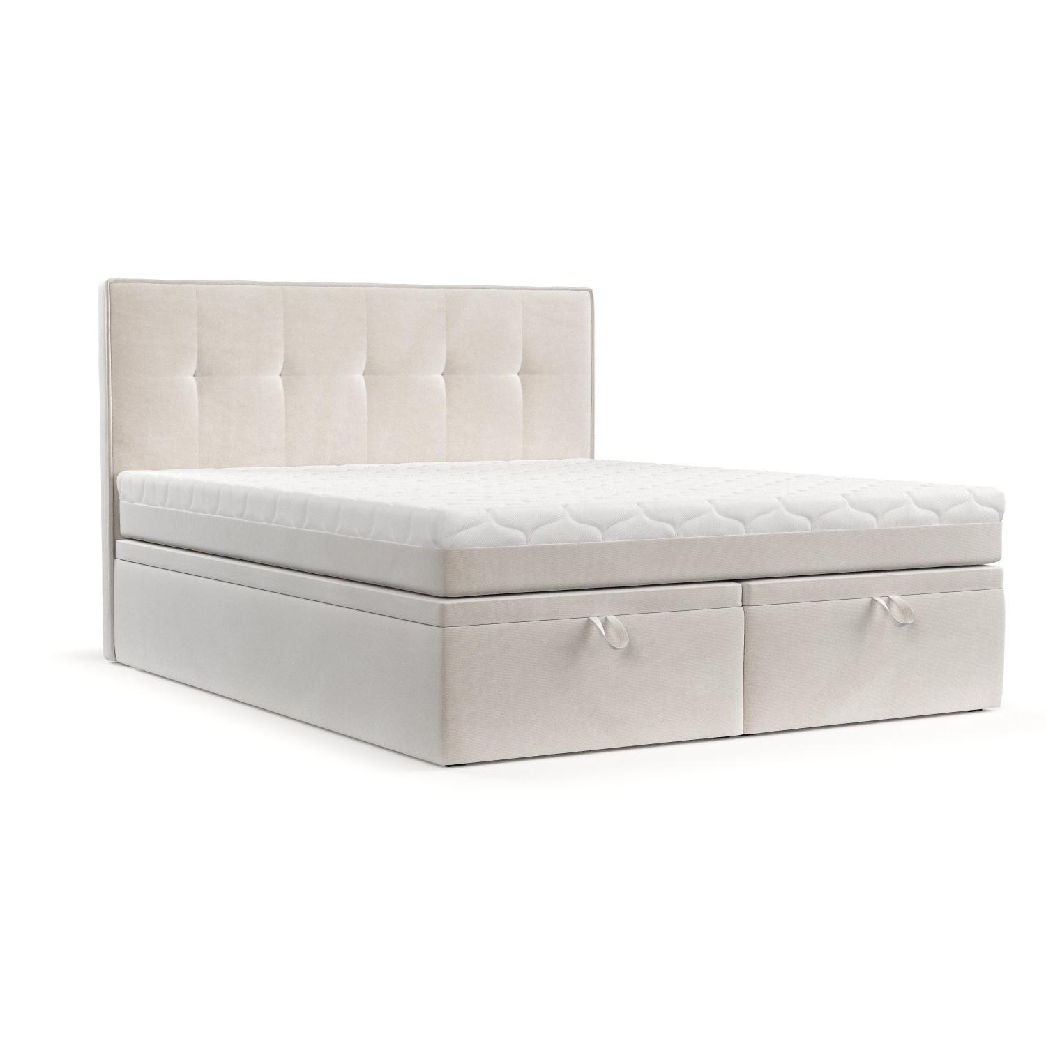 Wohnli Möbelsuche - BOXBETT Arivo 160/200 cm Creme im Paros Stoff
