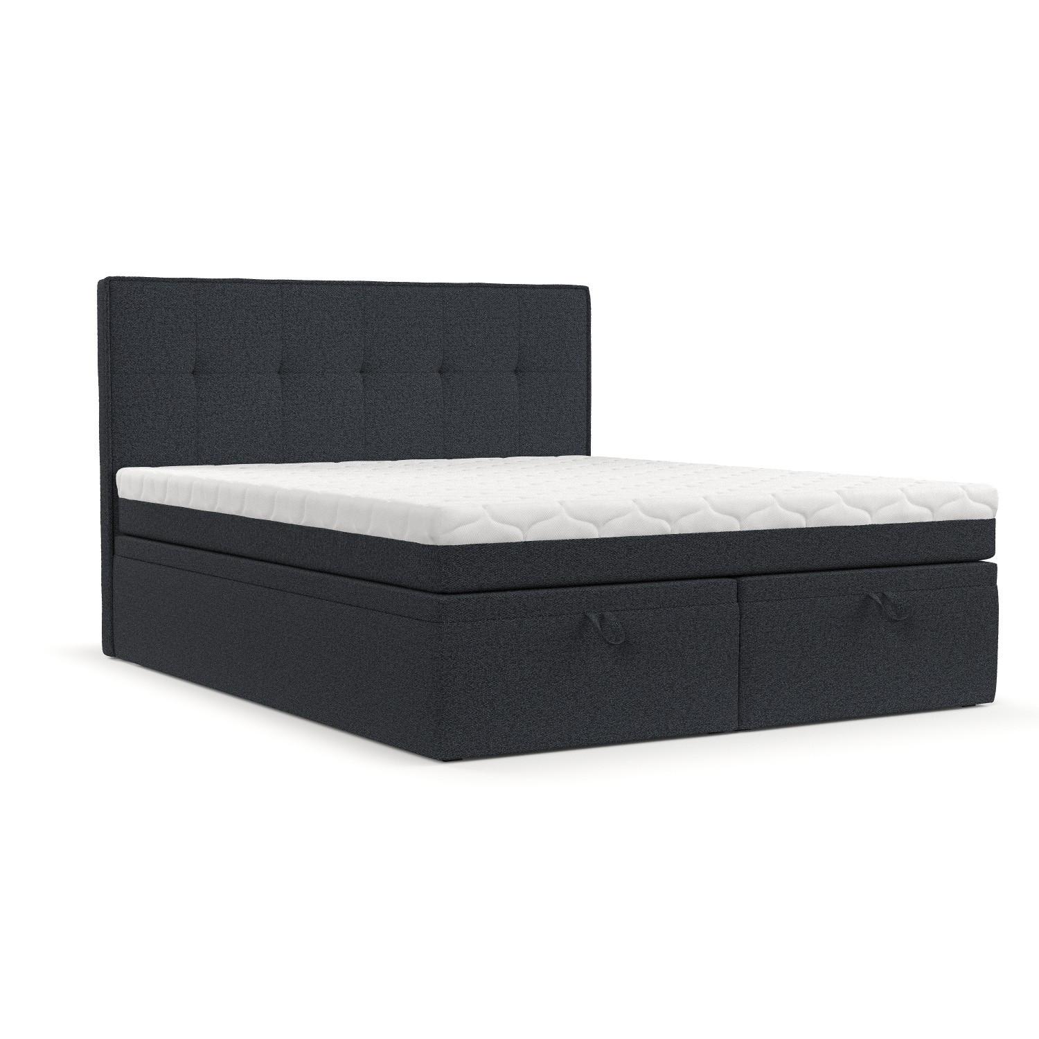 Wohnli Möbelsuche - BOXBETT Arivo 160/200 cm Anthrazit im Riva Stoff