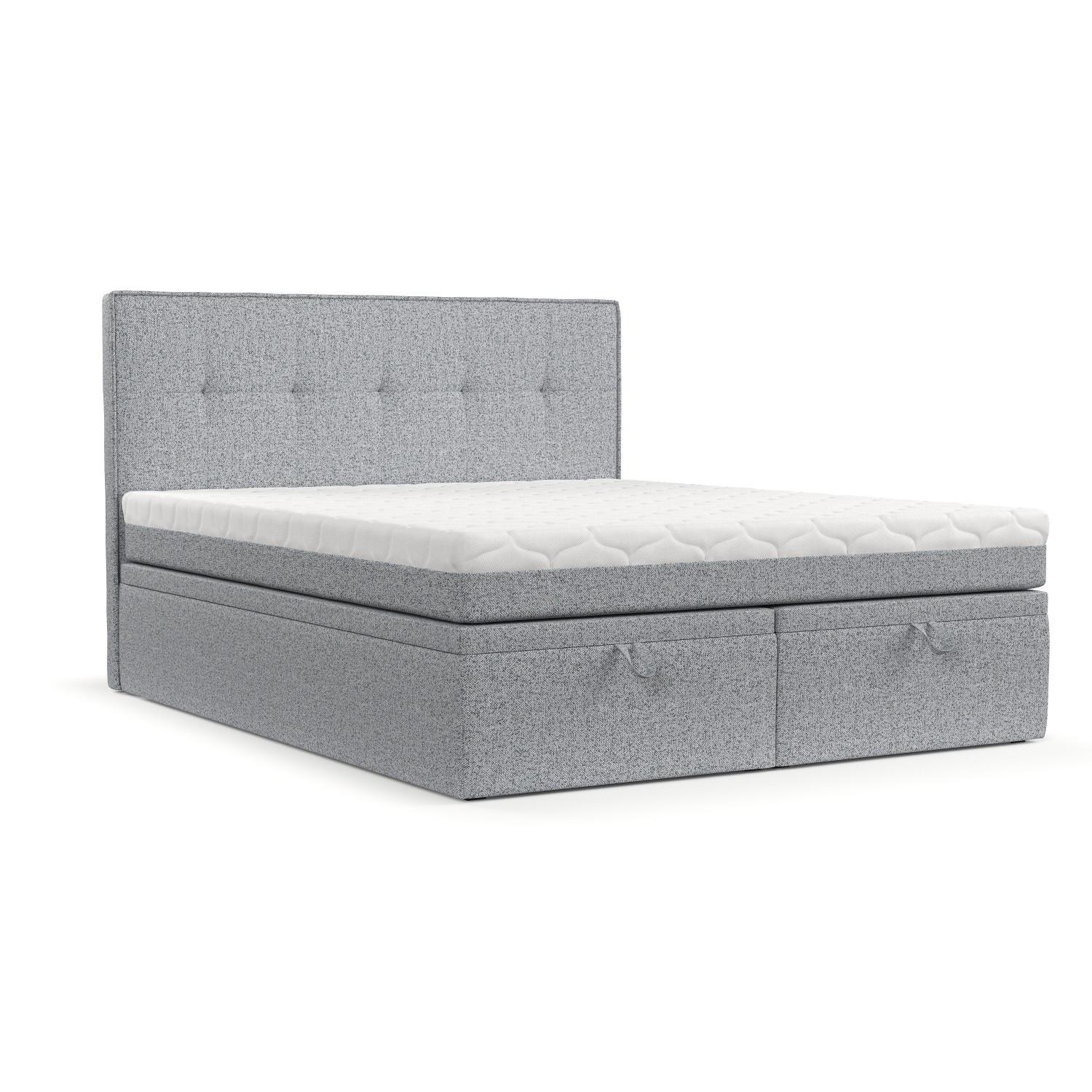 Wohnli Möbelsuche - BOXBETT Arivo 140/200 cm Grau im Riva Stoff