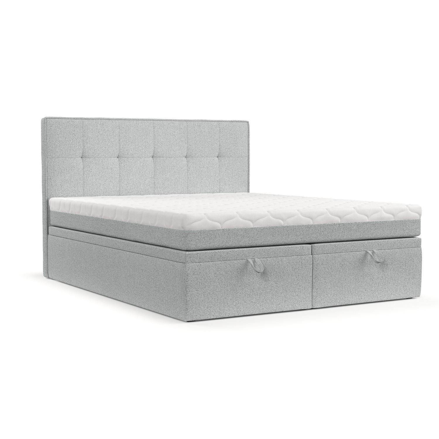 Wohnli Möbelsuche - BOXBETT Arivo 140/200 cm Hellgrau im Riva Stoff